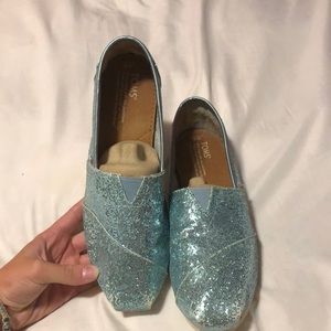 Classics. Blue Glitter Toms